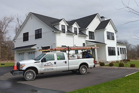 Flemington NJ home with streak-free exterior windows after professional cleaning